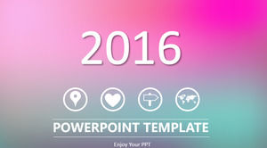 IOS pink colorful wind PPT dynamic template