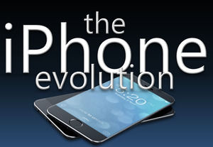 iphone6 ​​telefon komórkowy niebieski czarny szablon technologia poczucie ppt