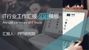 Plantilla de PPT de informe de trabajo de la industria de Internet de TI