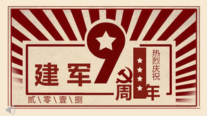 Plantilla PPT de Jianjun Festival Cultural Revolution Wind