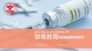 uyuşturucu karşıtı eğitim PPT şablonu "hayat beslemek, uyuşturucudan uzak tutun"