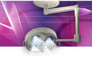 Light Equipment eines Chirurg Zahnarzt Powerpoint-Vorlage