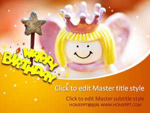 Magia mała księżniczka tło szablon urodziny slideshow