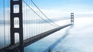 Immagine di sfondo maestoso Golden Gate Bridge PPT