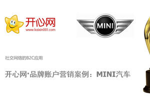 Modelo de PPT de caso de análise de mercado de marca de carro MINI