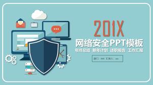 Plantilla PPT de protección de seguridad de la información de red