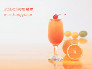 Orangensaft Getränk Hintergrund Essen und Trinken PPT-Vorlage herunterladen