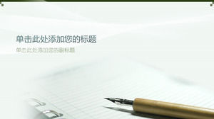 Pen notebook PPT background picture