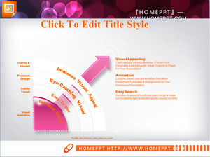 Merah muda 3d 3d grafik pie chart PowerPoint Download