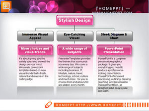 ピンクのクリスタルスタイルの建築スライドショーテンプレートのダウンロード