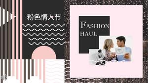Templat PPT Perencanaan Bisnis Fashion Pink Valentine