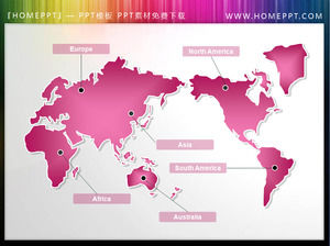 ピンクの世界地図