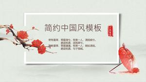Modello PPT elegante stile cinese ombrello rosso prugna
