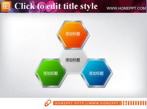 Pretty honeycomb structure chart PPT chart material