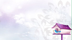 Фиолетовый Элегантный мультфильм РРТ фоновое изображение