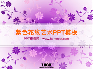 Modelo púrpura del diseño del arte Plantilla de PowerPoint Descargar