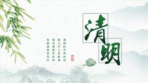 Template PPT pengenalan asal Qingming Festival kustom