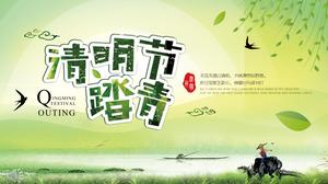 Szablon PPT zwyczaje kulturowe Qingming Festival