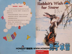 "Conejo en busca de la nieve" PPT historia de libro de imágenes