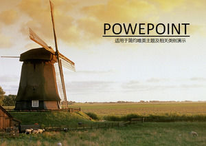 牧场风车清洁能源PPT模板