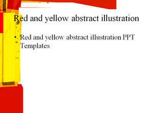 紅色和黃色的抽象插圖PPT模板