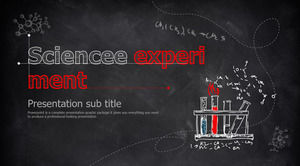 Красный Chalkboard Chalk Hand Draed Science Chemistry Experiment PPT Courseware Template