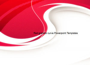 Kırmızı zarif eğri Powerpoint Şablonları