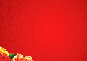 Красный пион богатый новый год слайд фоновое изображение
