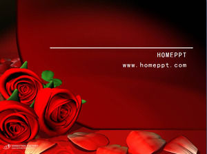 Czerwona róża kochać PPT obraz tła