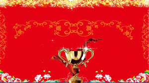 gambar latar belakang merah Trophy Choice PPT