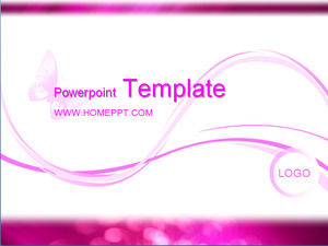 Romantico Butterfly Background Template Pink Love PPT