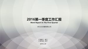 PPT-Vorlage für einfachen und durchscheinenden Arbeitsbericht