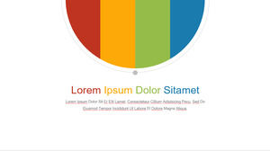 Șablonul PPT cu patru culori