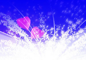 fajerwerki śnieg serce - miłość motyw szablonu PPT