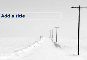poste de telégrafo en carretera nieve