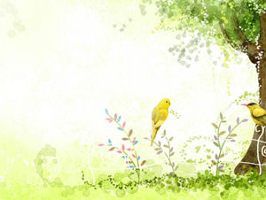 Spring Birds РРТ фоновое изображение