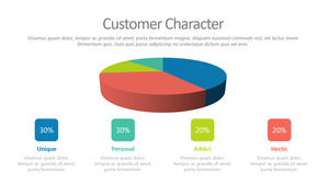 Stereo PPT pie chart template material