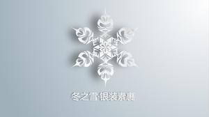 เทมเพลต PPT ของ Winter Winter Dynamic Snowflake