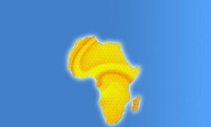 Żółty Afryka Kontynent szablon powerpoint