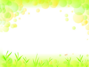 黃綠色摘要草優雅的PPT背景圖片
