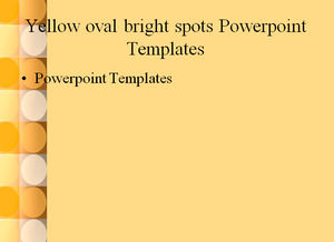 Galben pete luminoase ovale Powerpoint Templates